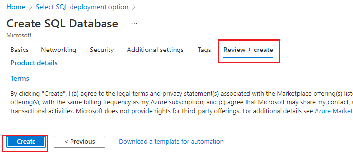 Build Single Database In Azure