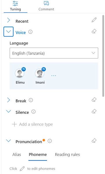 Azure Cognitive Speech Service