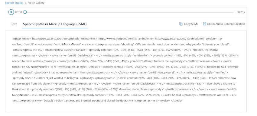 Azure Cognitive Speech Service