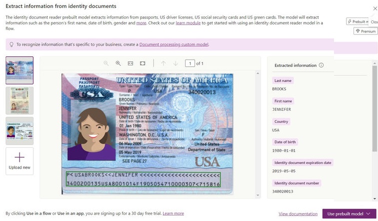 Azure using AI Builder