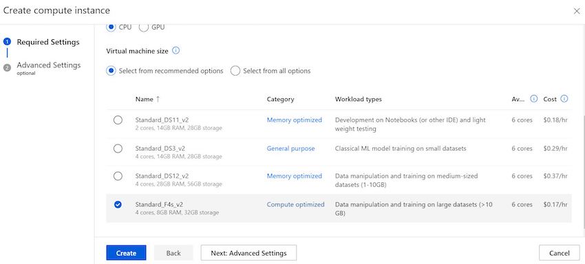 create Azure Machine Learning Studio