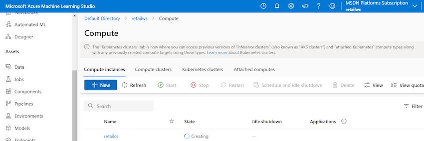 create Azure Machine Learning Studio