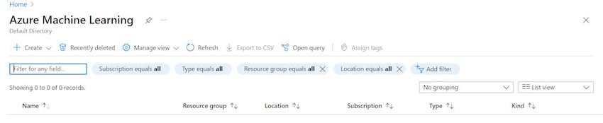 create Azure Machine Learning Studio