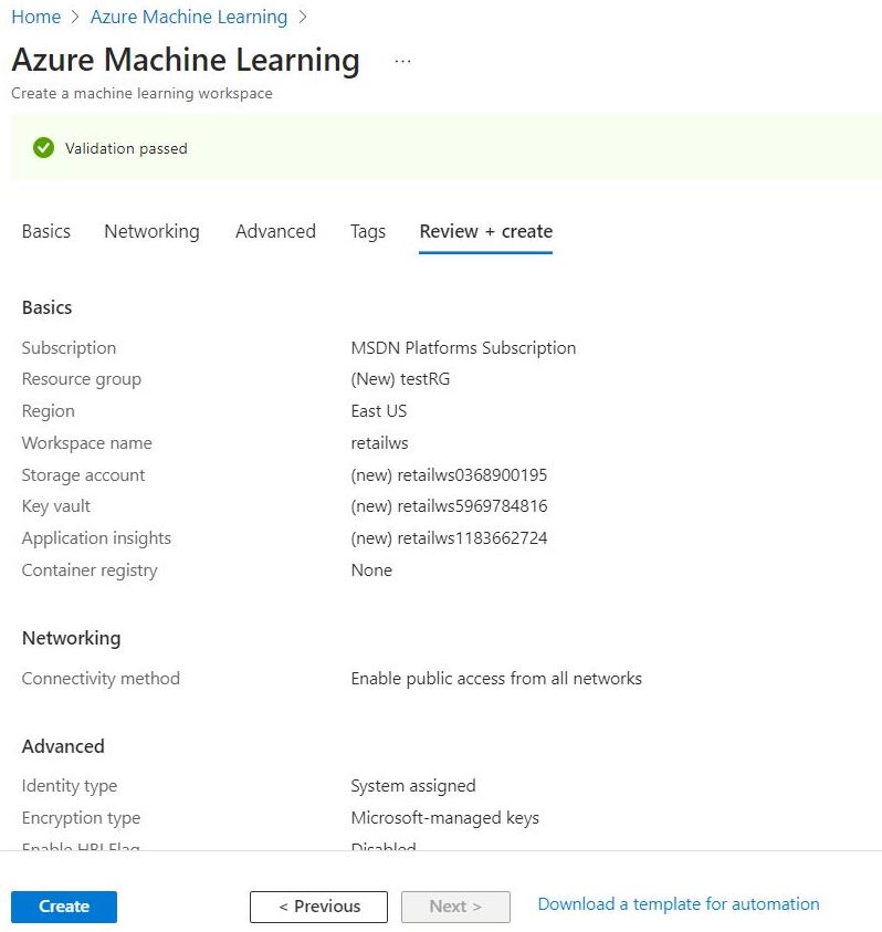 create Azure Machine Learning Studio
