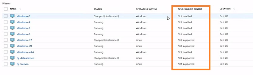 Azure Hybrid Benefit in Azure Virtual Machines