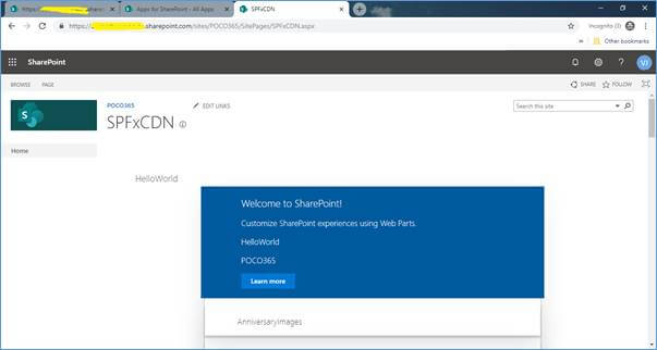 Enable CDN In Your Office 365 Tenant For SPFx WebPart
