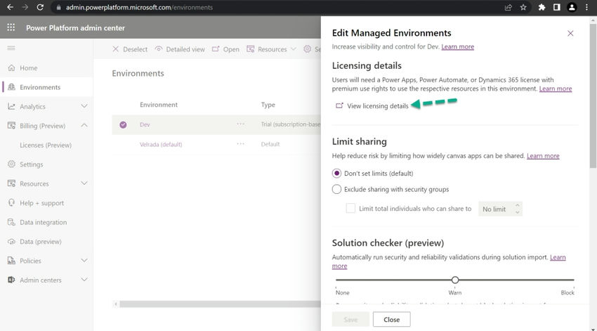  View licensing details