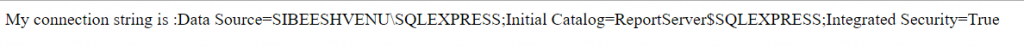 Connection string response