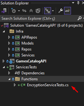 Solution explorer