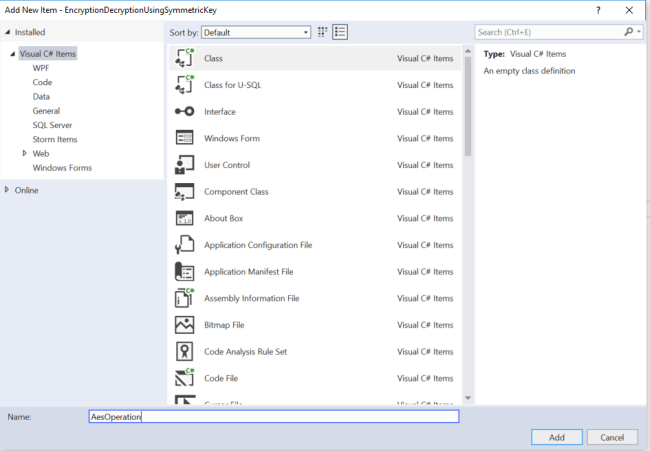 Encryption And Decryption Using A Symmetric Key In C#