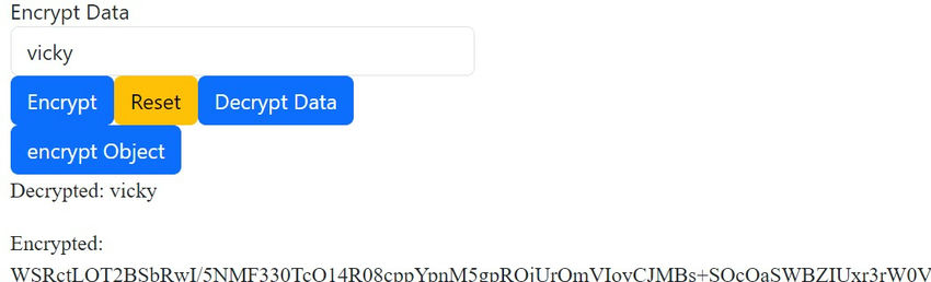 Encryption and Decryption using RSA (asymmetric) in Angular