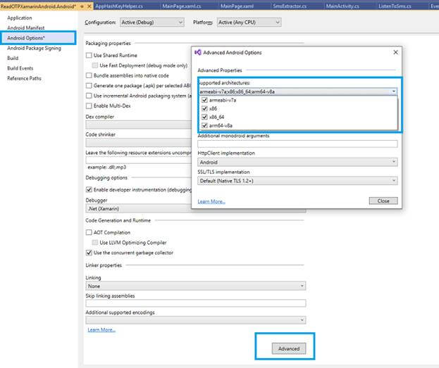 Ensure Xamarin Android Application Supports 64-Bit Devices