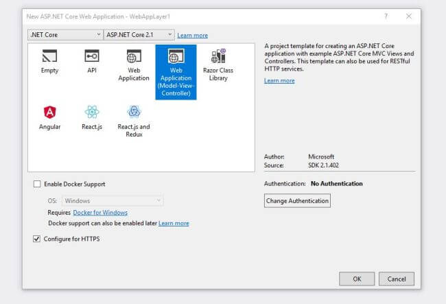 ASP.NET Core 2.1 - Implement Entity Framework Core In A Code First Approach