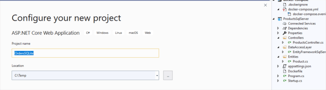 Entity Framework Core in Docker Container