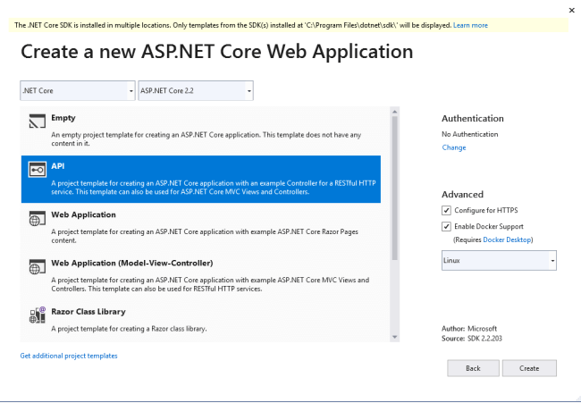 Entity Framework Core in Docker Container