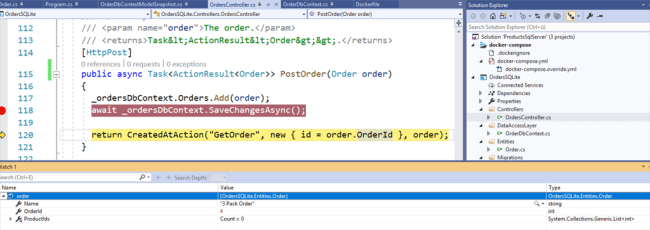 Entity Framework Core in Docker Container