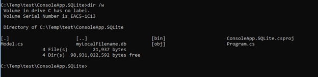 Entity Framework Core in Docker Container