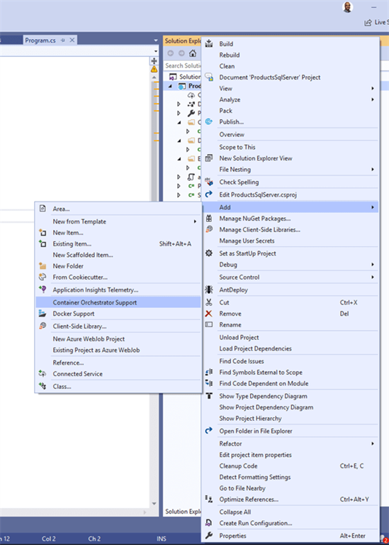 Entity Framework Core with SQL Server in Docker Container