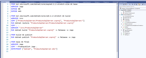 Entity Framework Core with SQL Server in Docker Container