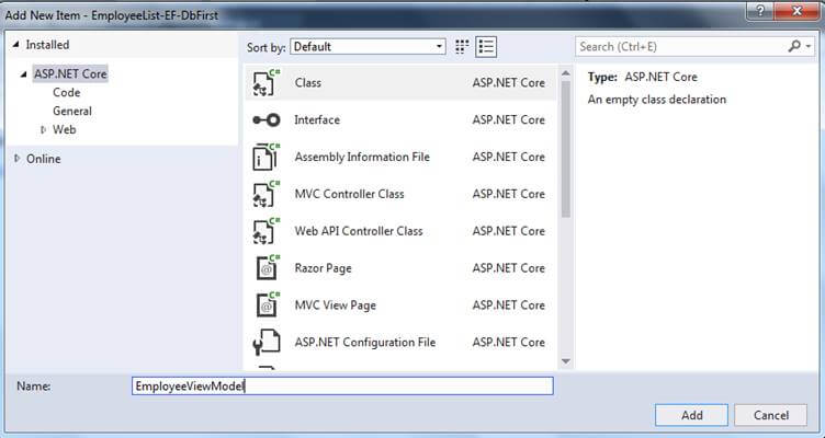 Entity Framework Database First In ASP.NET Core