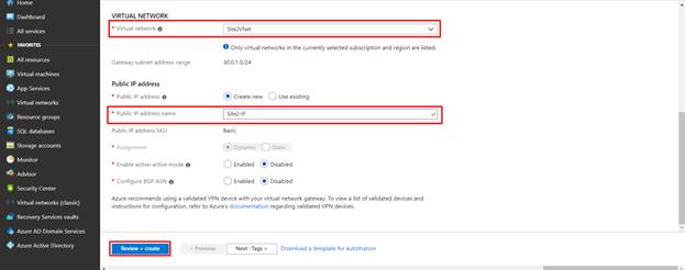 Establishing VPN Gateway Connection Between VNet To VNet