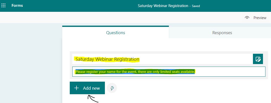 Event Registration Form Using Microsoft Forms Without Any Code