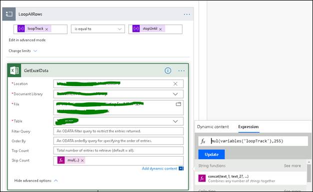 EXCEL To SharePoint List Throw MS Flow