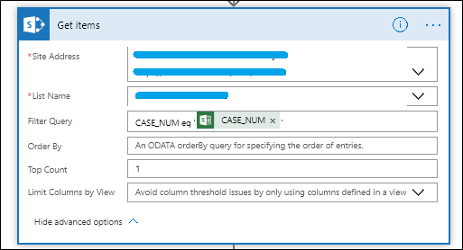 EXCEL To SharePoint List Throw MS Flow
