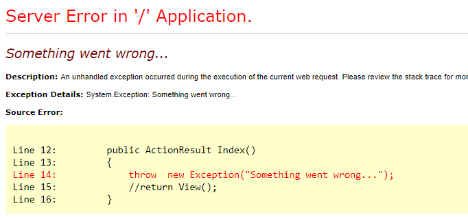 Exception Filter in ASP.NET MVC