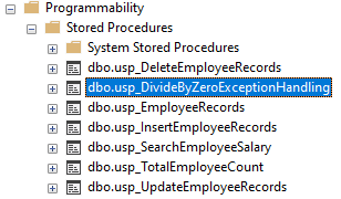 Create stored procedures file structure
