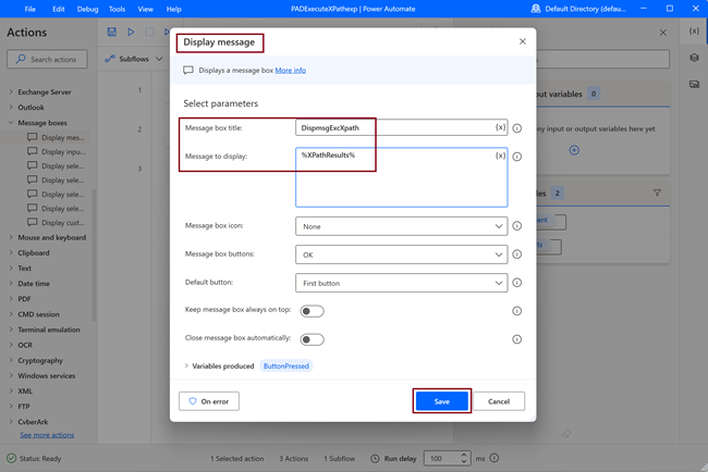Execute XPath expression Action in Desktop flow using Microsoft Power ...