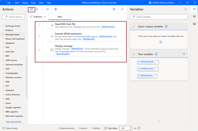 Execute XPath expression Action in Desktop flow using Microsoft Power ...