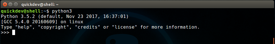 Python Interpreter on Ubuntu