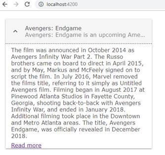 Expansion Panel in Angular using Ignite-ui-angular
