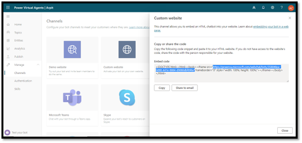 Explain Virtual Agents Configuration