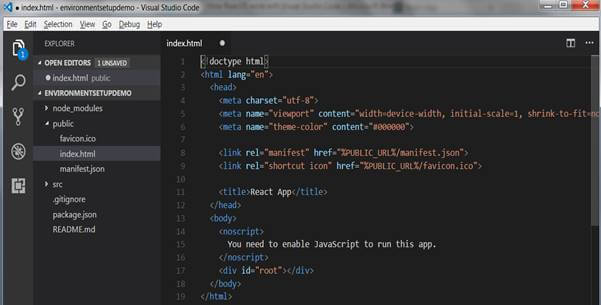 Build ReactJS App with Visual Studio Code