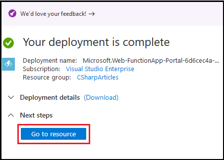 Deployment is complete