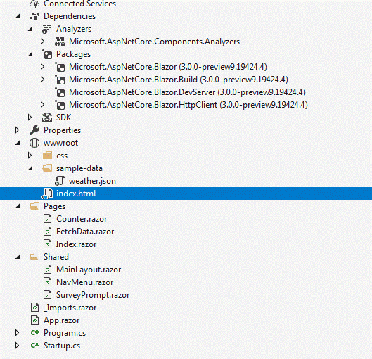 Exploring Blazor Web Assembly App