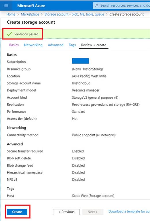 Exploring Microsoft Azure Storage Static site Features