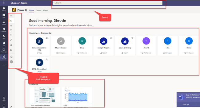 Exploring Power BI In Microsoft Teams