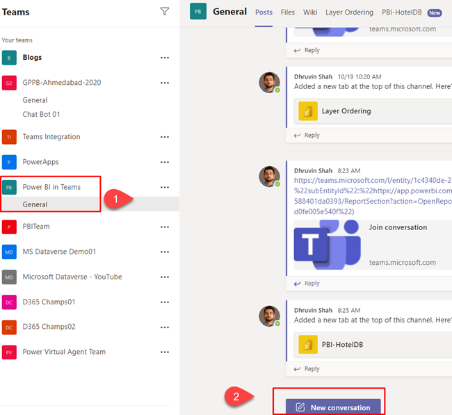 Exploring Power BI in Microsoft Teams