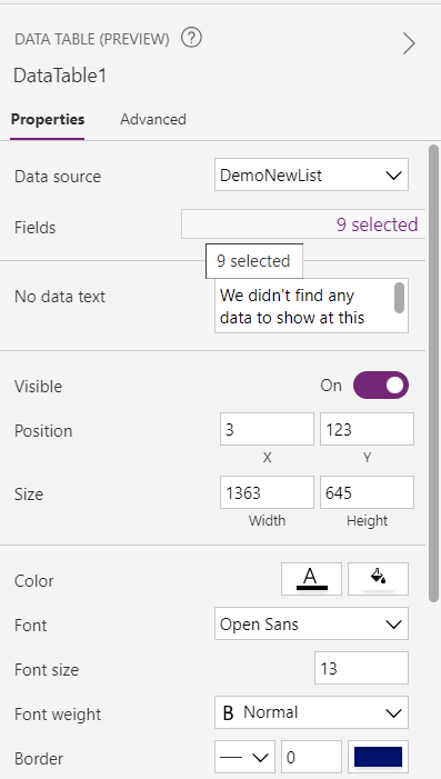 Exploring the Data Table Control in Power Apps