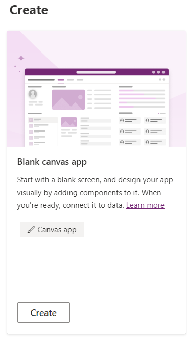 Select Start from Blank App