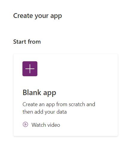 Create new app