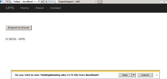 Export And Import Data Using NPOI Library In .NET Core 2 Razor Pages