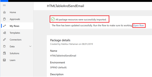 Export And Import Process In Microsoft Flow