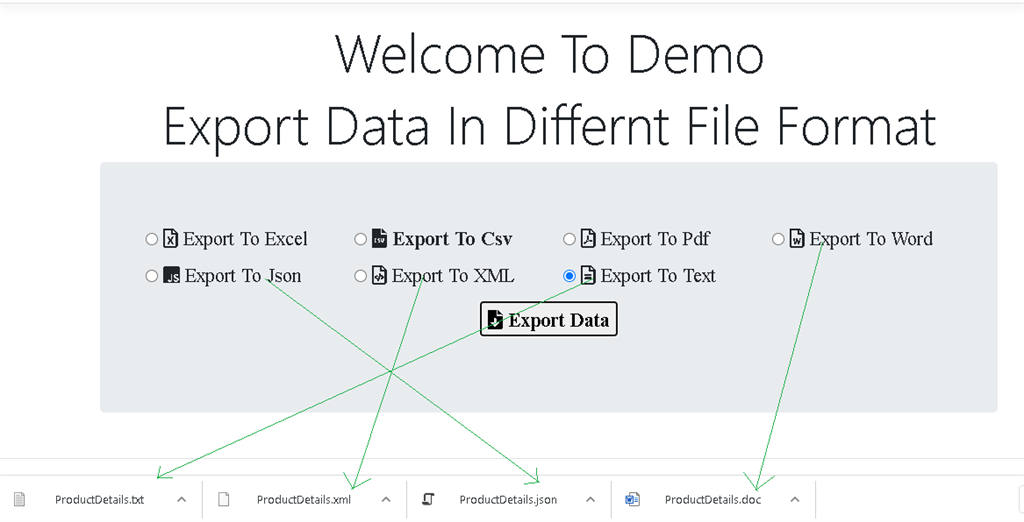 Export Data In EXCEL, PDF, CSV, Word, JSON, XML And Text File In .NET ...