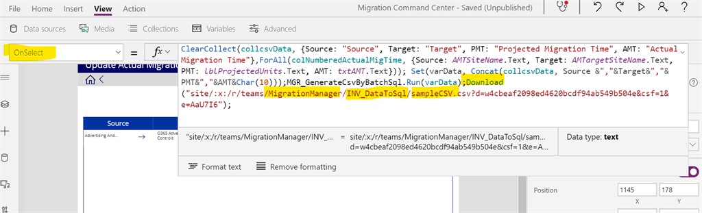 Export Data To CSV In Power App Form
