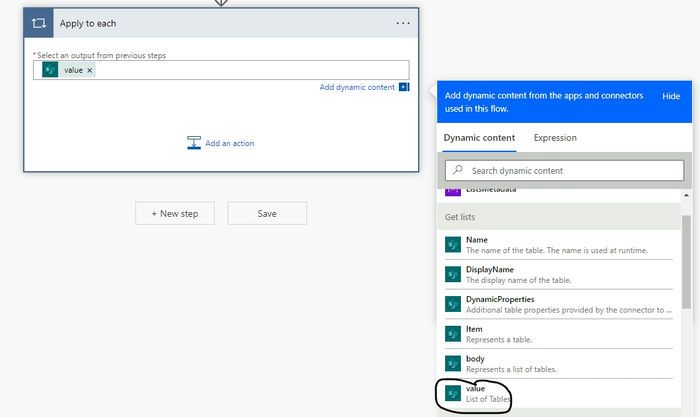 Export Sharepoint List metadata using Power Automate
