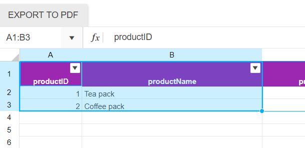 Exporting Kendo SpreadSheet To PDF With Remote DataBinding